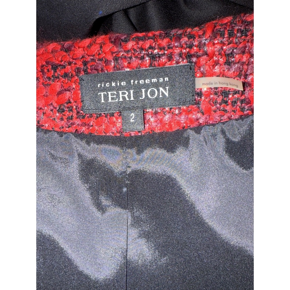 Teri Jon Wool Tweed Pattern Bolero Jacket And Dress Size 2 - Picture 11 of 14